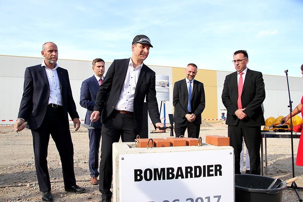 Grundsteinlegung bei Bombardier in Bautzen