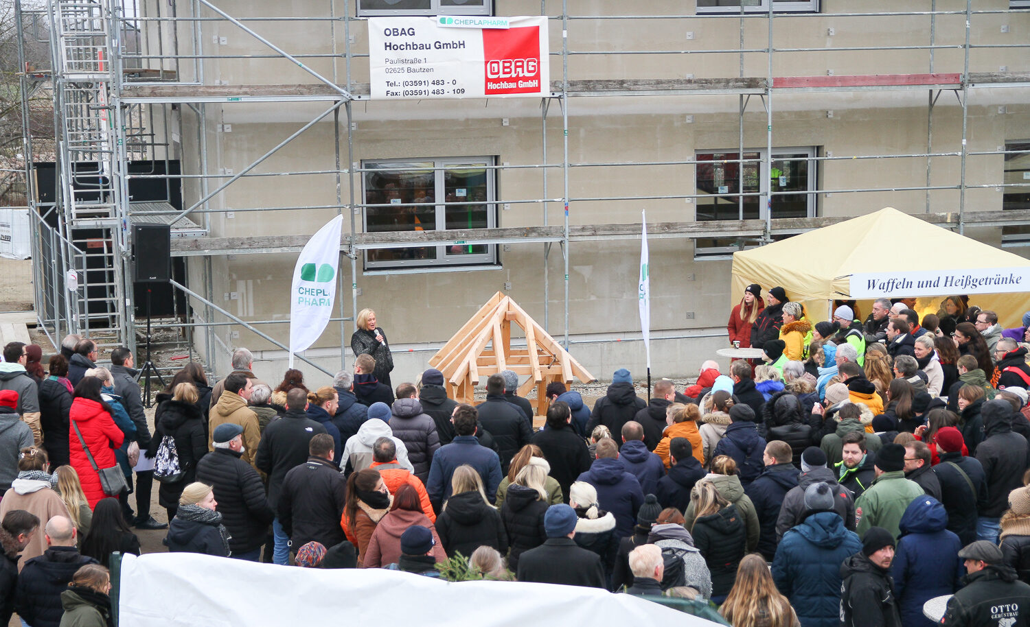 Erneutes Richtfest bei Cheplapharm in Greifswald